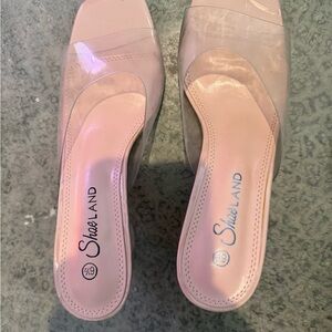 Women's Clear Slide Sandals - Pink